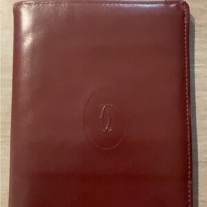 Cartier Burgundy Card Holder - Preloved Authentic
